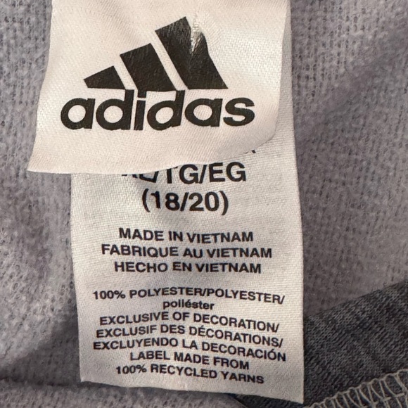 I-37 Adidas Gray‎ Camo Long Sleeve Pullover Hoodie Size XL - Picture 13 of 16